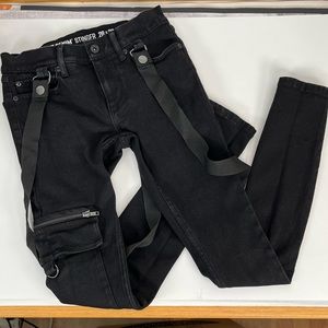 Hot Topic Denim Black Bondage Stinger Jeans